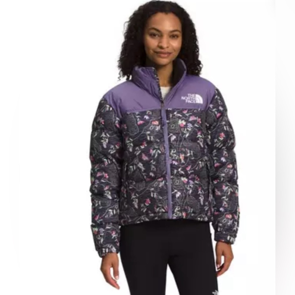 The North Face Purple and Black Puffer Jacket